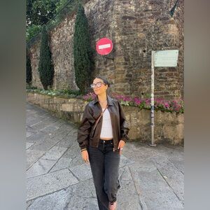 Marc New York Dark Brown Leather Jacket